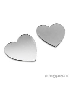 Corazón cristal plata pegatina, precioxcaja 72un.