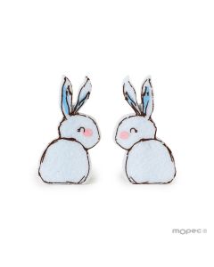 Felt blue rabbit peg 6,6cm.