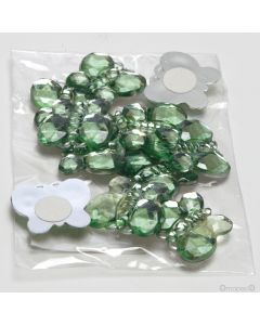 Pegatina mariposa cristal verde