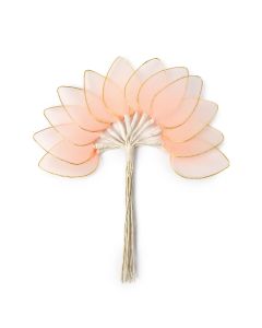Palas color salmon con alambre dorado min.12