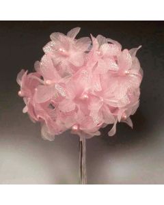 Ramito flor perlada rosa min.12