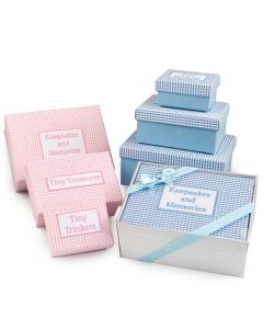 Set 3 cajas vichy,caja regalo y lazo