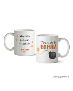 Tazza in ceramica Mamma sei....Bomba in confezione regalo
