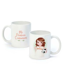 Tazza Primera Comunión ragazza con palla in confezione regalo