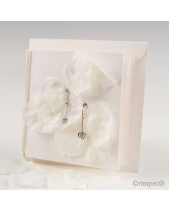 Partecipazione petali e strass + busta