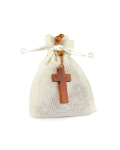 Rosario madera adornado 2colores stdo., min.2