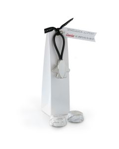 Llavero avión correa pespunte marrón estuche  y 2 torinos