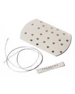 Estuche petaca topos plateado cinta+tarj.9,3x6,5x2,5cm.min25
