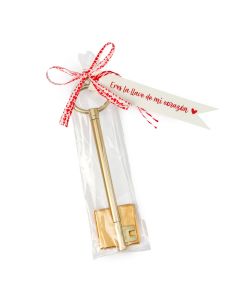 Gold key marker with love card and 1 Neapolitan