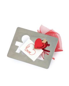 Coaster Boy & Girl  Love card with 1 chocolate