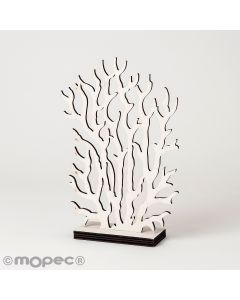 Figura di corallo in legno bianco 8x19 cm.