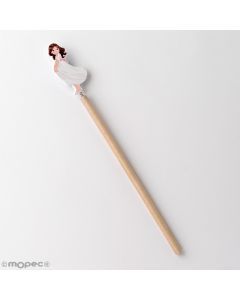 Gonna portapenne in legno da bambina da comunione 24cm. min.6