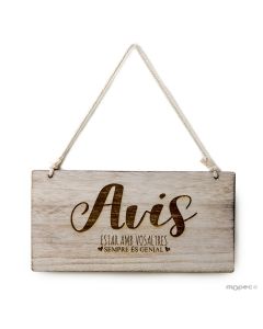 Wooden picture Avis 22,5x11,5cm.