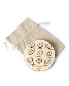 Set de madera Juego 3 en raya Comunión personalizado 13x10