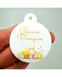 Biglietto Bona Pasqua Ø4cm (prezzo x 24 pz)