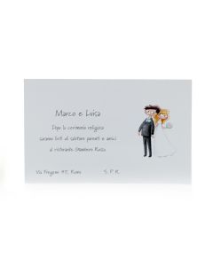 Invito sposi Pop&Fun per la mano 13,5x8,5cm