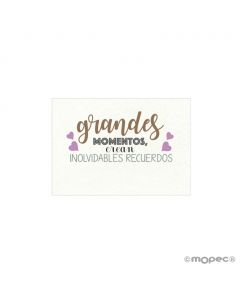 Tarjeta prec. grandes momentos corazones rosa 1hj=36u,min.5