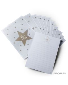 Set 12 tarjetones,12 mesos estel beige 15x21cm
