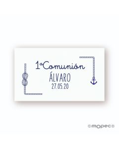 Tarjeta Comunión ancla marinera 1hoja=30,min.5
