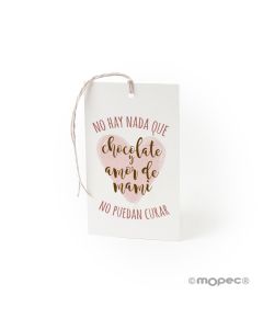 Biglietto Amor de mami con cordoncino 6x10cm.