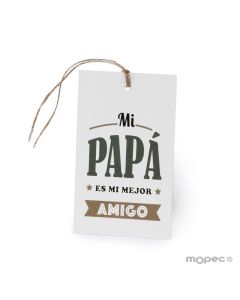 Tarjetón Mi Papá es mi mejor Amigo con cordón 
