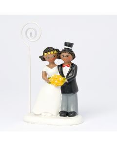 Wedding couple with flowers cardholder 9,5cm