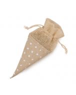 Cono-bolsa con corazones 15cm, min.12