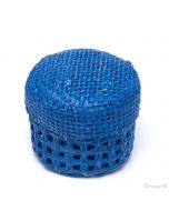 Scatola rotonda rete blu elettrico 4x5cm