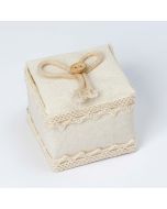 Boîte ivoire décore per anelli 5x4x5cm