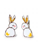 Pince lapin de Pâques en feutre 6,6 cm