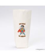 White Super Dad bag 12x22.5cm. min.25