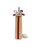 Scatola Kraft 2 cioccolatini 25° anniversario clip in legno