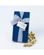 Scatola di legno blu fiocco a pois La mejor Profe 15 croki