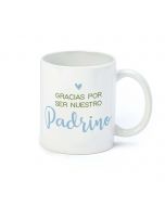 Taza de cerámica "Gracias Padrino" en caja regalo