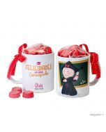 Tazza in ceramica Laurea Pita + 6 cioccolatini