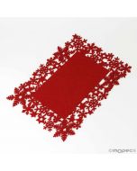 Bajo plato navideño rojo, 40x30cm