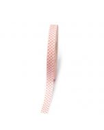 Cinta blanca topos rosas 15mmx50mts