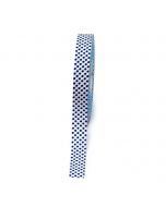 White ribbon blue navy points 20mmx50