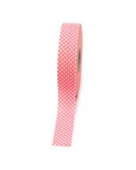 Cinta rosa topos blancos 30mmx50m