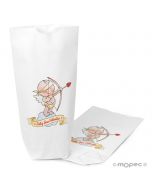 Bolsa blanca Feliz San Valentín 12x22,5x5cm.stdo.min.25