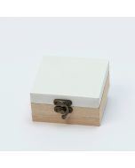 Caja madera tapa blanca 8,5x4,5x8,5cm. min.6