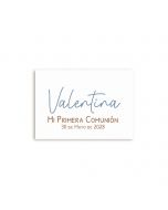 Tarjetas precortadas marrón y azul 36xhj.